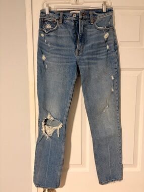 Abercrombie & Fitch Light Blue Distressed Jeans